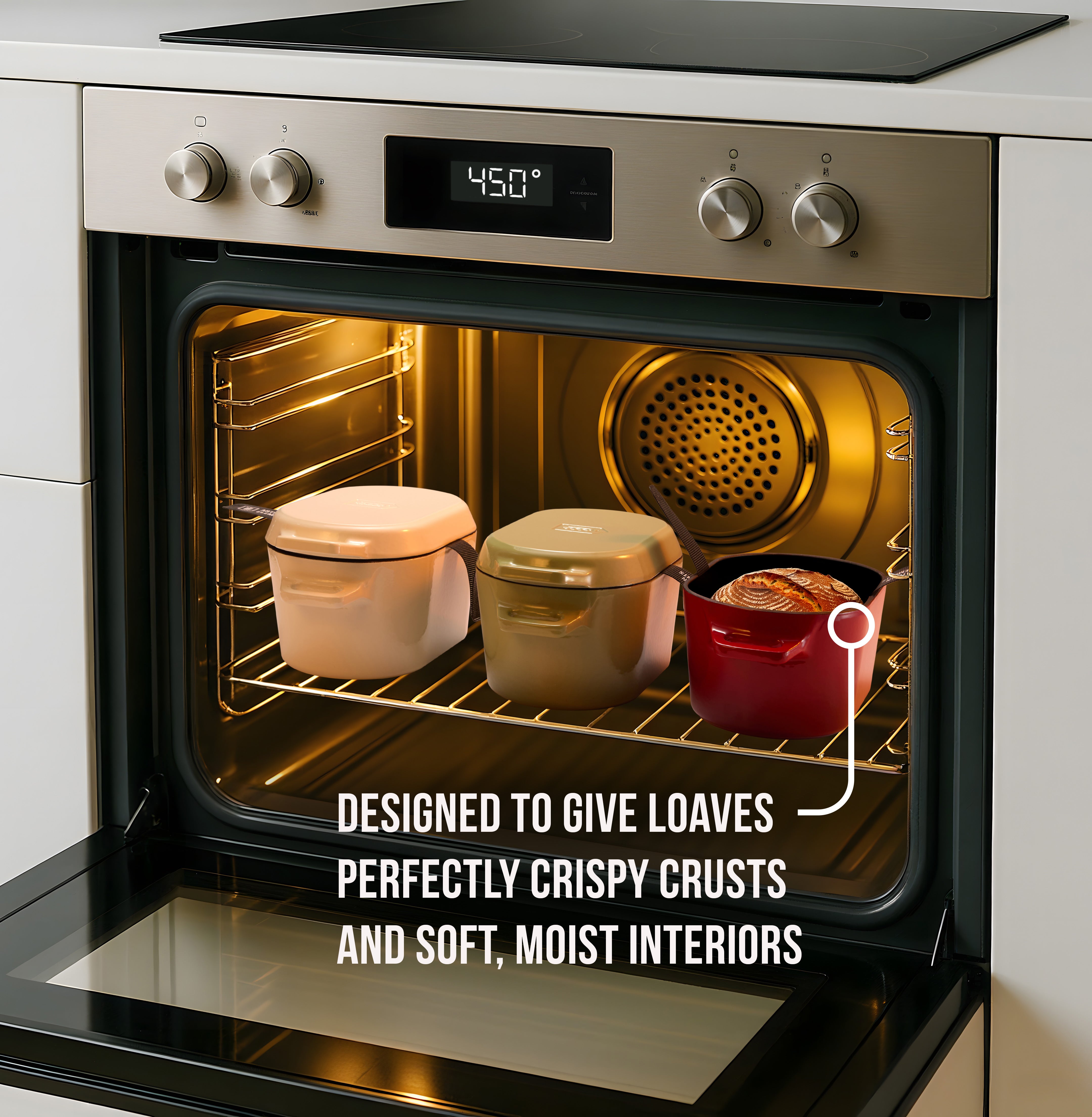 kook-oval-dutch-oven-3-4-qt-enameled-cast-iron-with-replacement-knob-compatibili image 3