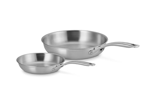 le-creuset-essential-stainless-steel-fry-pan-set-8-and-10-2-piece image 6