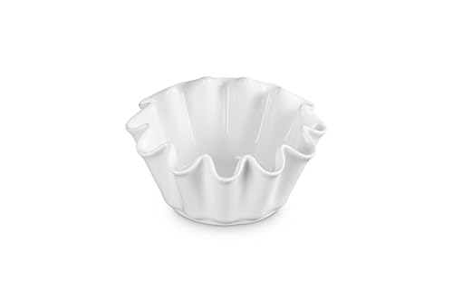 le-creuset-stoneware-brioche-pan-1-4-qt-white-even-baking-with-elegant-ruffled-e image 8