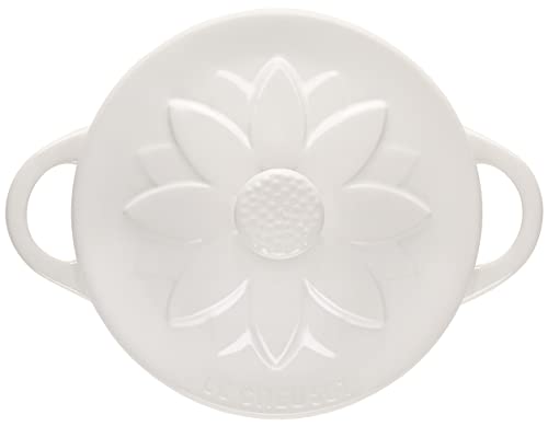 le-creuset-stoneware-mini-round-cocotte-with-flower-lid-8oz-white image 7