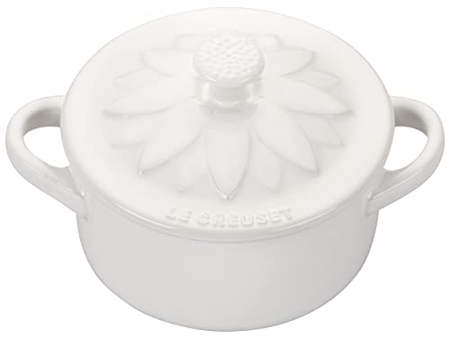 le-creuset-stoneware-mini-round-cocotte-with-flower-lid-8oz-white image 6