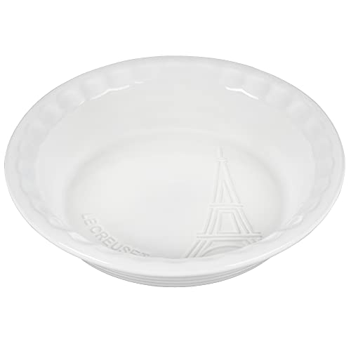le-creuset-eiffel-tower-collection-stoneware-pie-dish-9-inch-white image 5