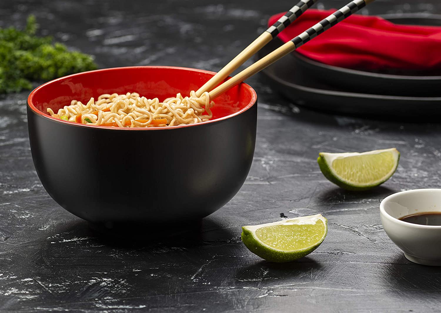 kook-asian-noodle-bowls-set-of-4-34-oz-ceramic-matte-finish-deep image 4