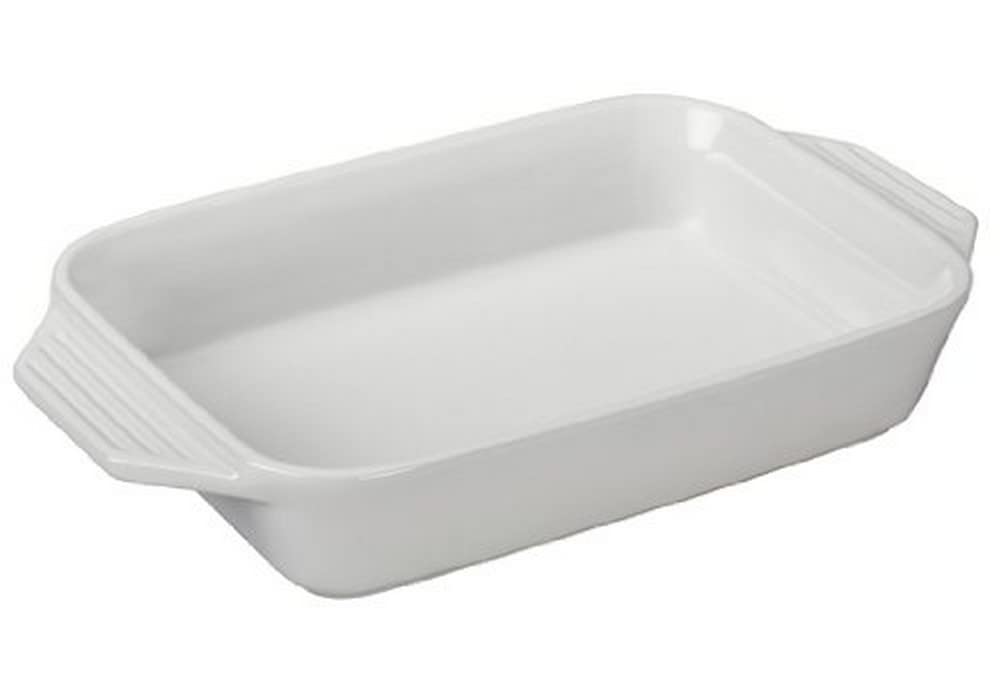 le-creuset-stoneware-rectangular-dish-3-15-qt-12-5-x-8-25-white image 1