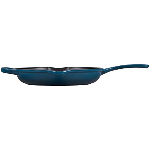 le-creuset-signature-cast-iron-signature-iron-handle-skillet-9-inch-deep-teal image 6