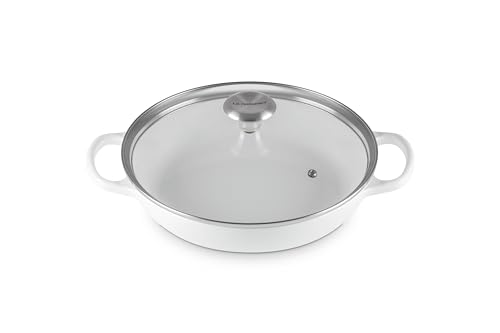 le-creuset-enameled-cast-iron-signature-round-braiser-2-25-qt-with-glass-lid-whi image 8