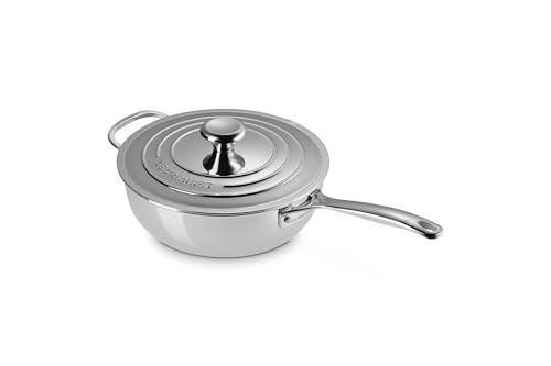 le-creuset-tri-ply-stainless-steel-3-5-quart-nonstick-saucier-with-lid image 6