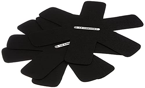 le-creuset-set-of-3-felt-cookware-protectors-black-machine-washable-scratch-prev image 6