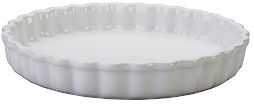 le-creuset-stoneware-tart-dish-1-5-qt-9-white-even-baking-perfection image 2