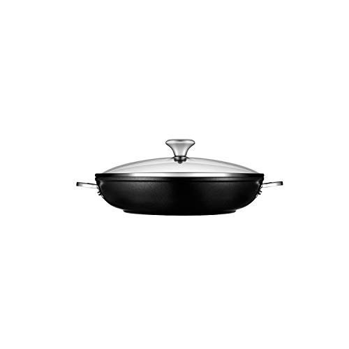le-creuset-toughened-nonstick-pro-shallow-casserole-braiser-with-glass-lid-4-qt image 6