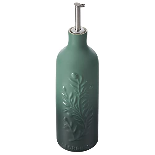 le-creuset-olive-branch-collection-stoneware-embossed-oil-cruet-9-tall-artichaut image 6