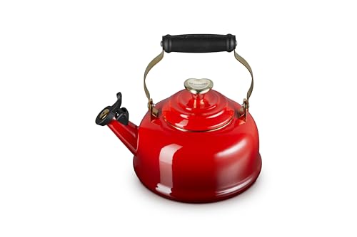 le-creuset-enamel-on-steel-whistling-tea-kettle-1-7-qt-cerise-with-light-gold-he image 7