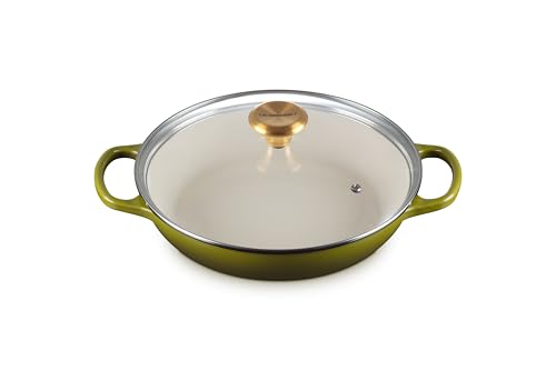 le-creuset-enameled-cast-iron-signature-round-braiser-2-25-qt-with-glass-lid-oli image 8
