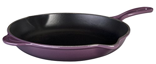 le-creuset-enameled-cast-iron-11-3-4-inch-skillet-with-iron-handle-cassis image 6