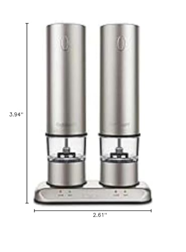 cuisinart-rechargeable-electric-salt-pepper-mill-set-sp-4-brushed-stainless-stee image 4