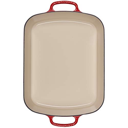 le-creuset-enameled-cast-iron-signature-rectangular-roaster-7-qt-cerise image 8