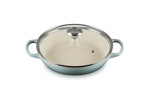 le-creuset-signature-round-braiser-with-glass-lid-2-25-qt-sea-salt image 8