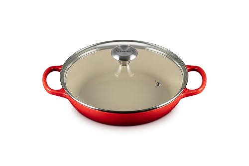 le-creuset-enameled-cast-iron-signature-round-braiser-2-25-qt-with-glass-lid-cer image 8