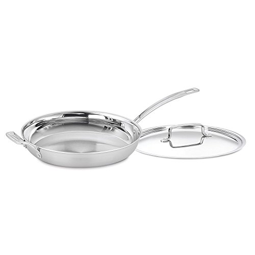 cuisinart-multiclad-pro-triple-ply-12-inch-non-stick-skillet-with-helper-handle- image 2
