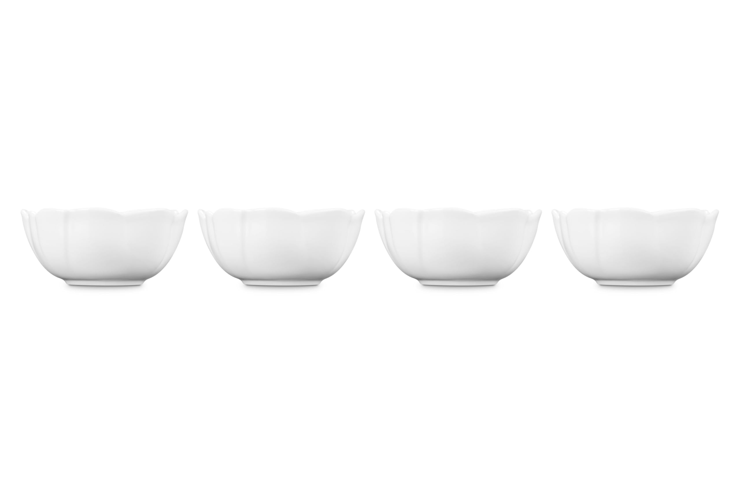 le-creuset-stoneware-petal-mini-bowls-set-of-4-white image 3