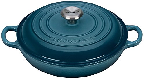 le-creuset-signature-enameled-cast-iron-round-braiser-with-500-f-knob image 3
