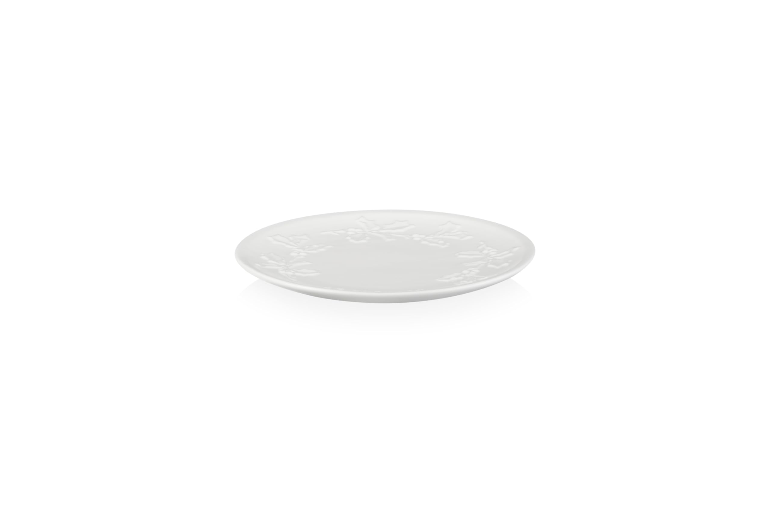 le-creuset-stoneware-holly-collection-dessert-plate-7-artichaut-green-festive-st image 7