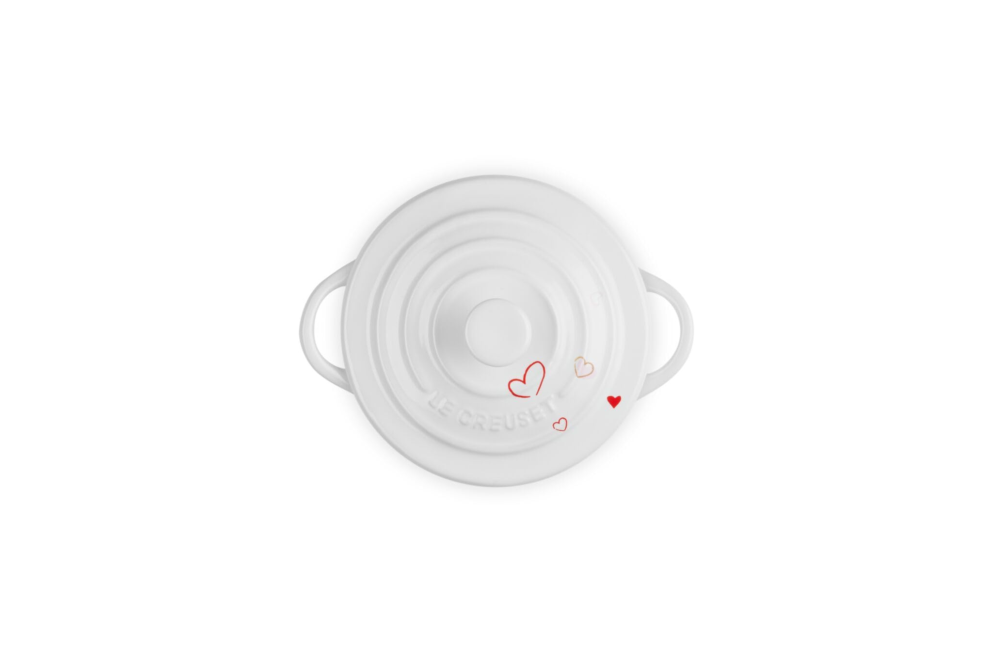 le-creuset-mon-coeur-collection-stoneware-classic-round-mini-cocotte-8-oz-white- image 2