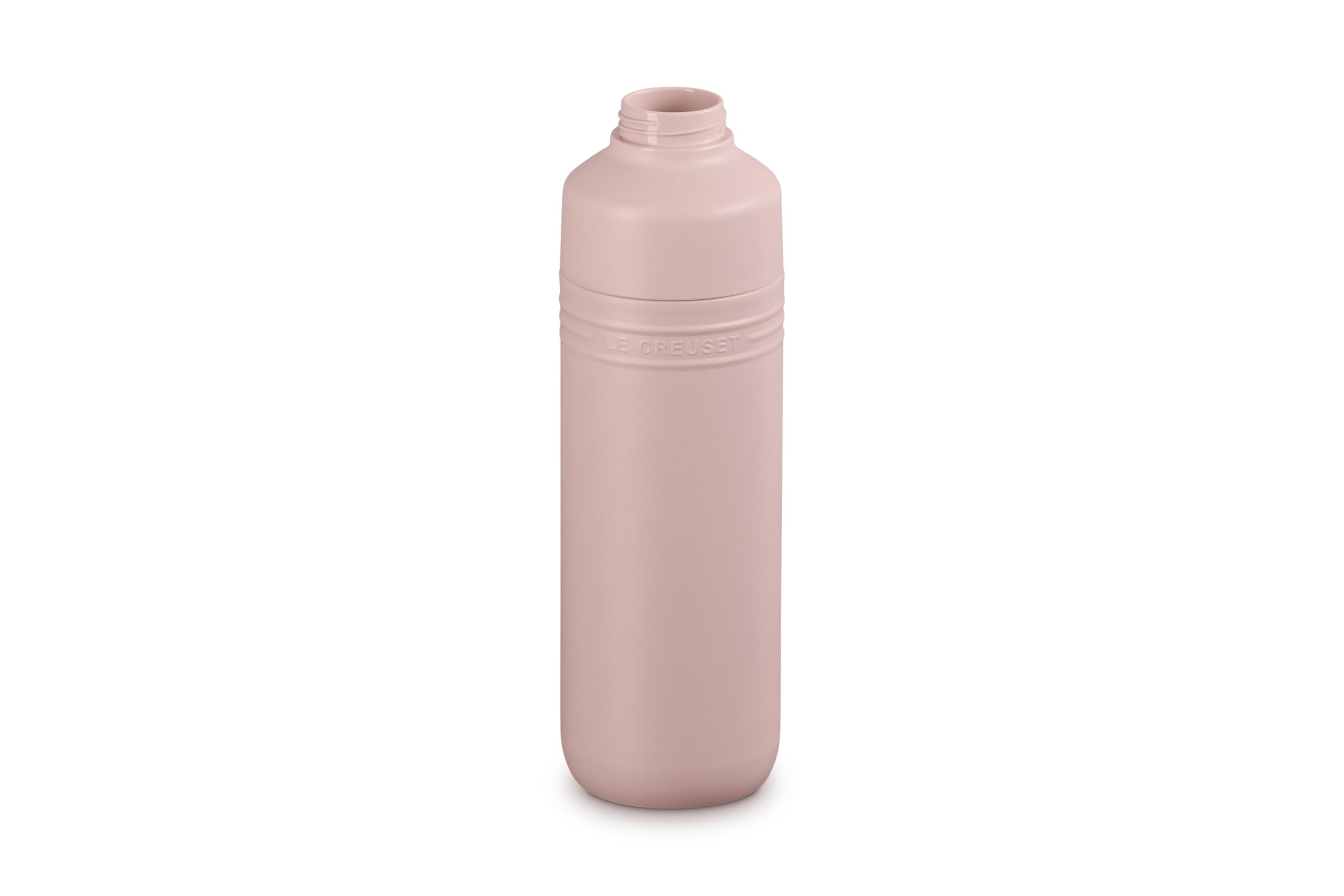 le-creuset-stainless-steel-on-the-go-water-bottle-33-oz-shell-pink-double-wall-v image 2
