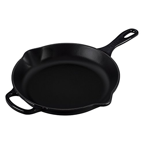 le-creuset-signature-iron-handle-skillet-10-25-inch-black-enameled-cast-iron-fry image 2