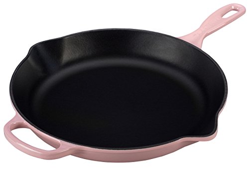 le-creuset-signature-cast-iron-handle-skillet-11-75-inch-hibiscus-enameled-cast- image 4