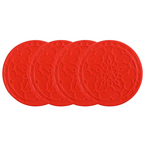 le-creuset-silicone-french-coasters-set-of-4-4-inch-diameter-white image 7
