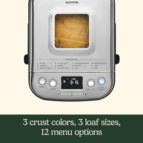 cuisinart-cbk-110-stainless-steel-automatic-bread-maker-machine-with-12-menu-opt image 8