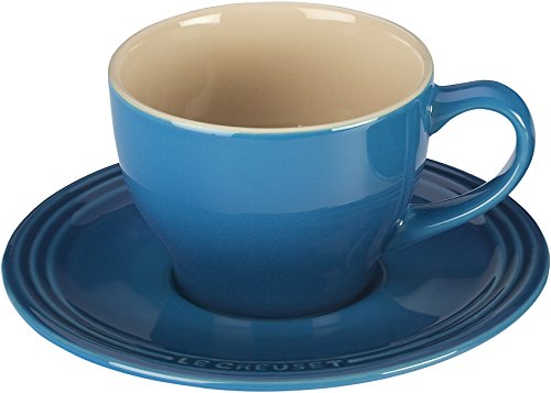 le-creuset-stoneware-set-of-2-cappuccino-cups-and-saucers-7-oz-each-marseille image 3