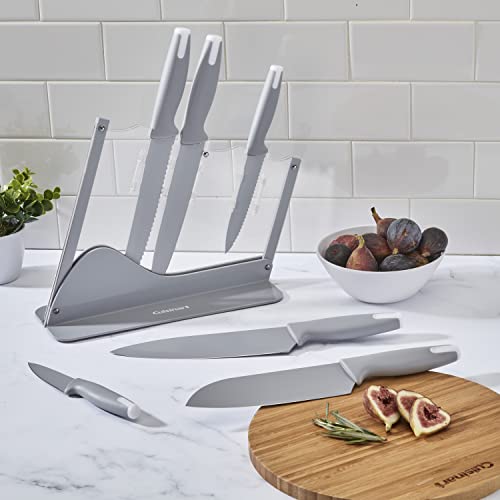 cuisinart-7-piece-ceramic-coated-cutlery-set-with-acrylic-stand-grey image 4