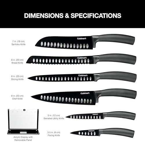 cuisinart-classic-nonstick-edge-collection-7-piece-cutlery-knife-set-with-acryli image 8
