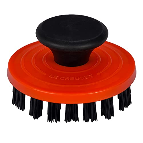 le-creuset-nylon-cast-iron-grill-pan-brush-3-1-4-inches-flame image 4