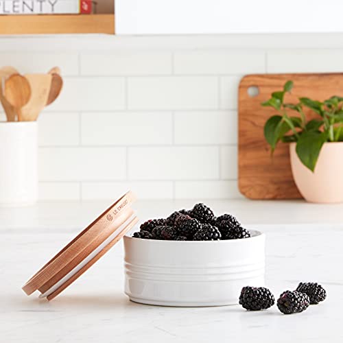 le-creuset-stoneware-canister-with-wood-lid-23-oz-5-5-diameter-white image 4