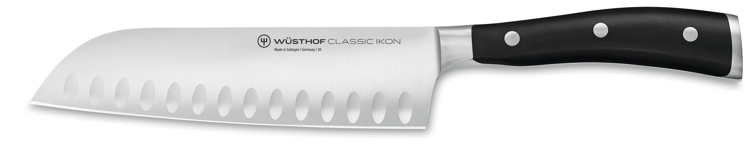 w-sthof-classic-ikon-7-hollow-edge-santoku-knife-black image 1