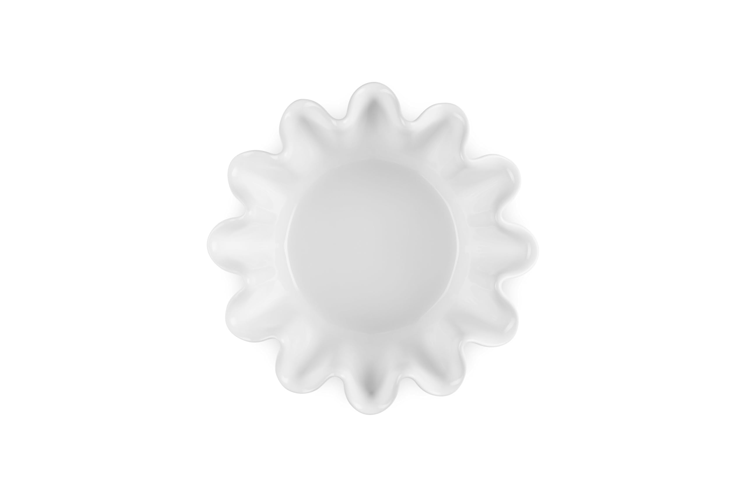 le-creuset-stoneware-brioche-pan-1-4-qt-white-even-baking-with-elegant-ruffled-e image 4