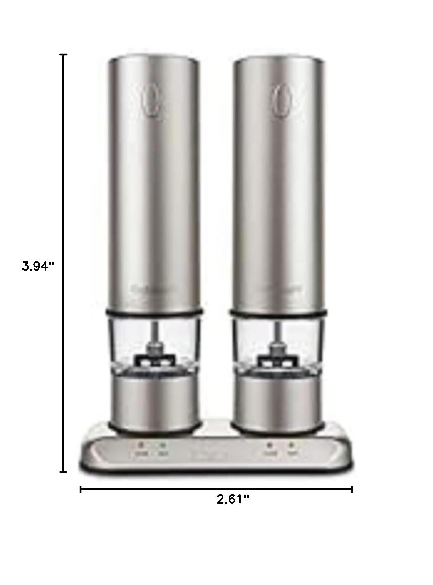 cuisinart-rechargeable-electric-salt-pepper-mill-set-sp-4-brushed-stainless-stee image 2
