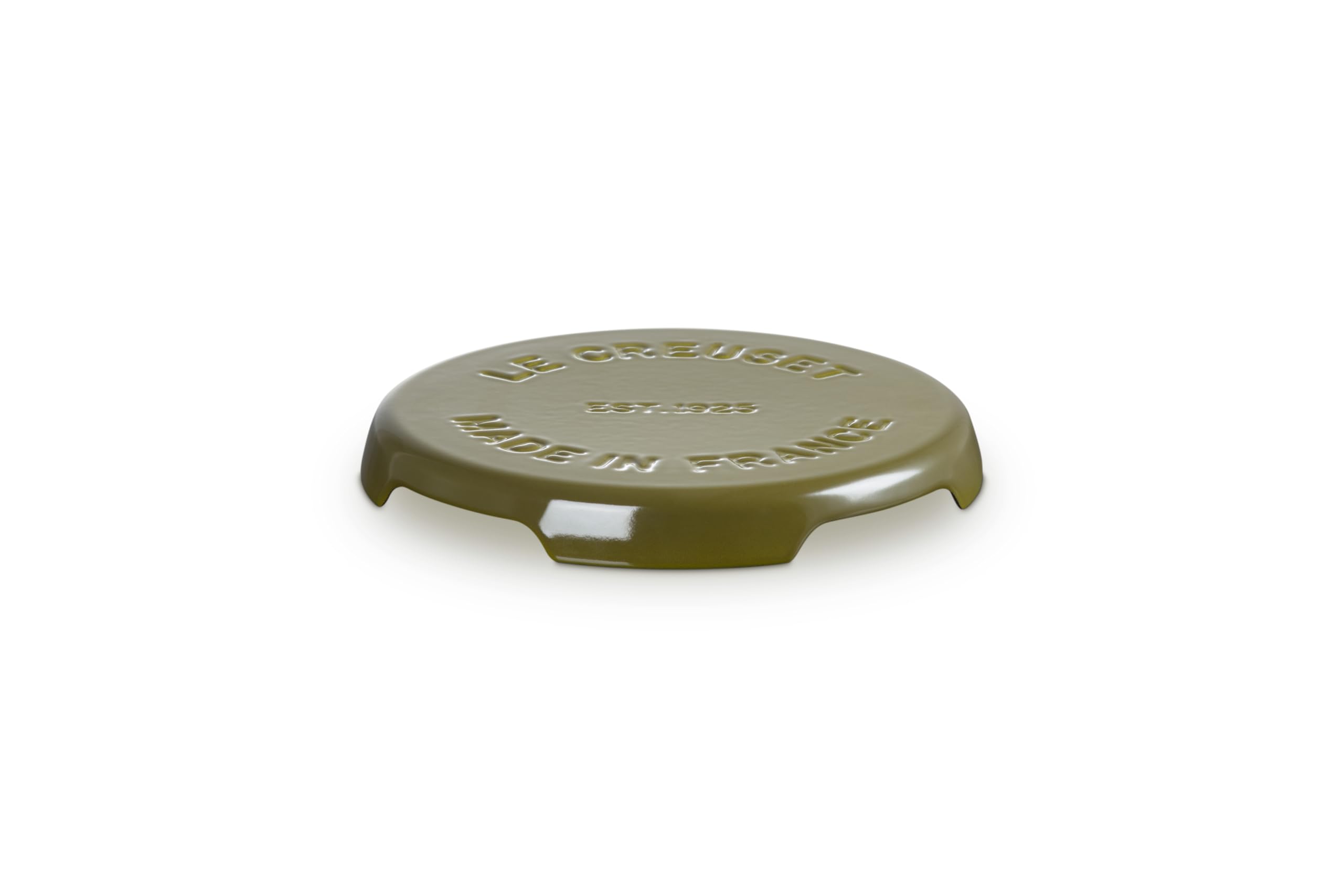le-creuset-enameled-cast-iron-signature-trivet-9-inch-olive image 3