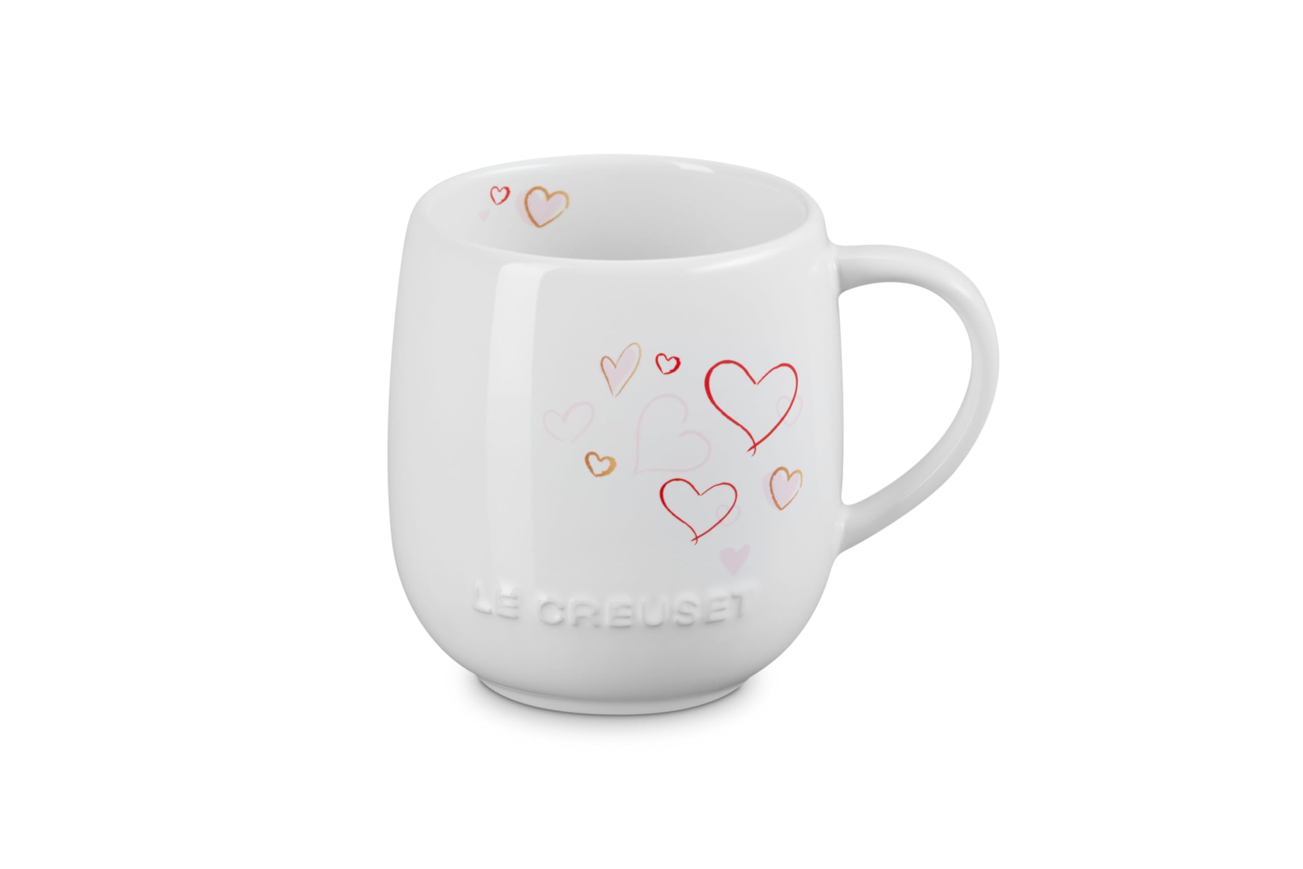le-creuset-mon-coeur-collection-stoneware-heritage-mug-13oz-white-with-hearts image 1