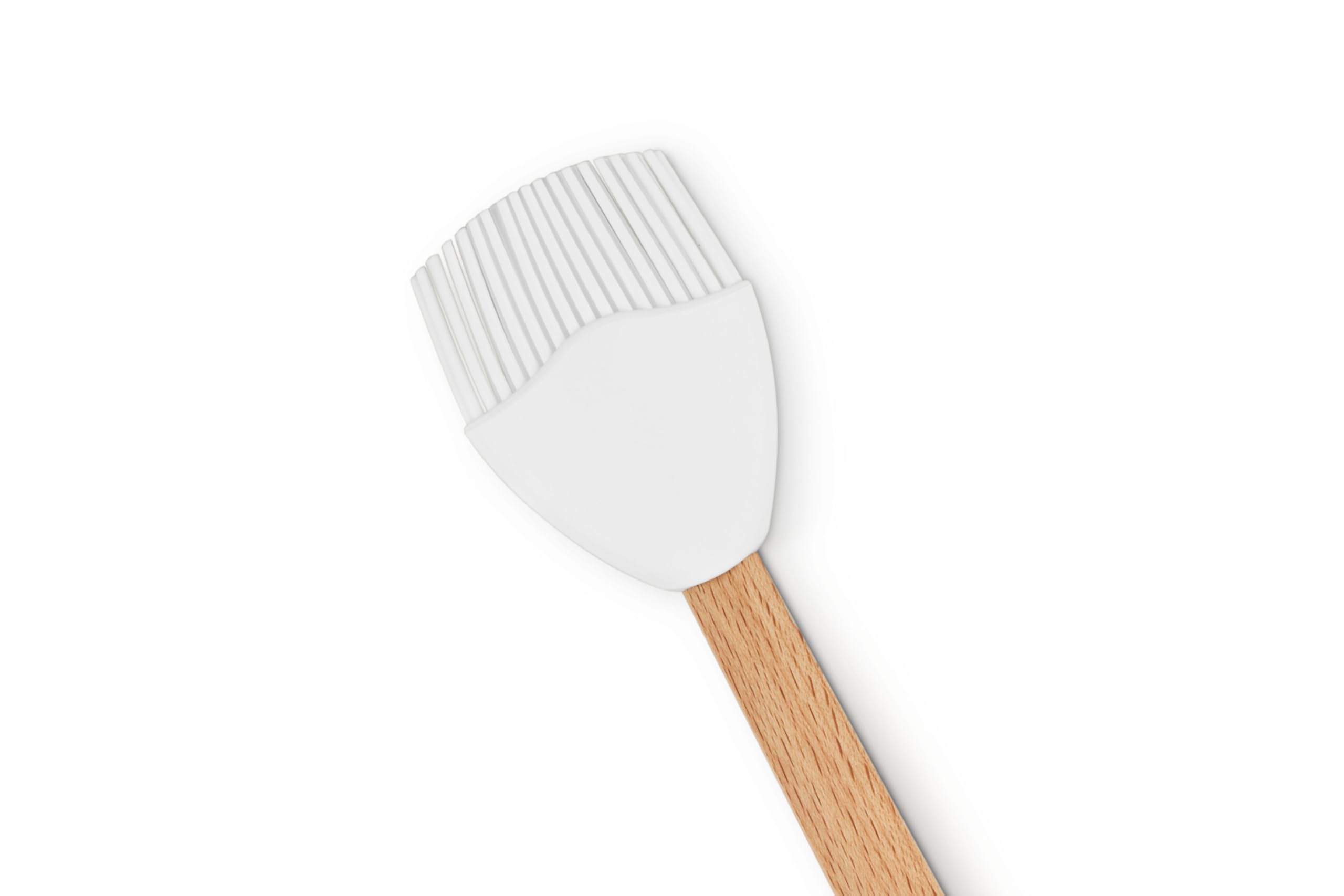 le-creuset-silicone-signature-basting-brush-white-heat-resistant-silicone-with-b image 3