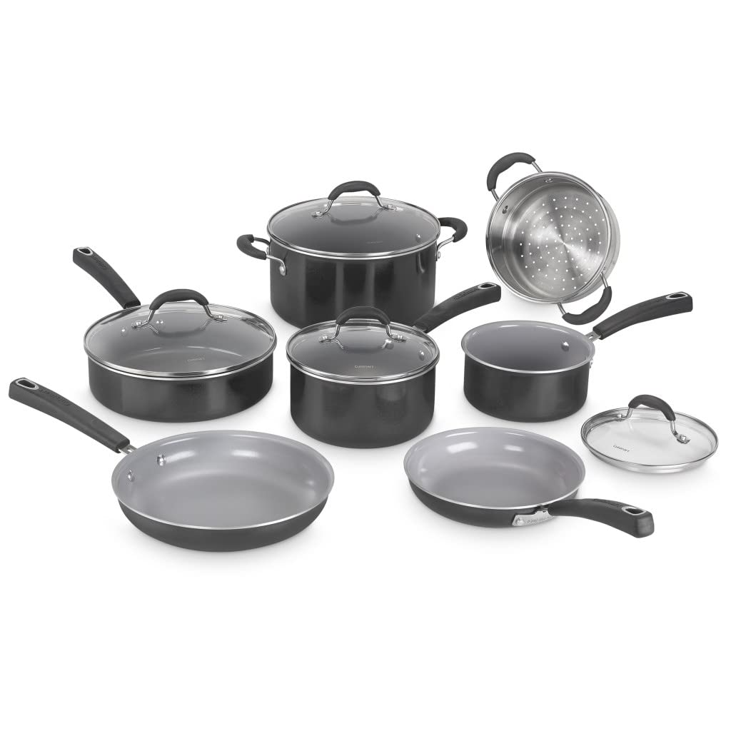 cuisinart-54c-11bk-11-piece-nonstick-cookware-set-ceramica-xt-black image 1