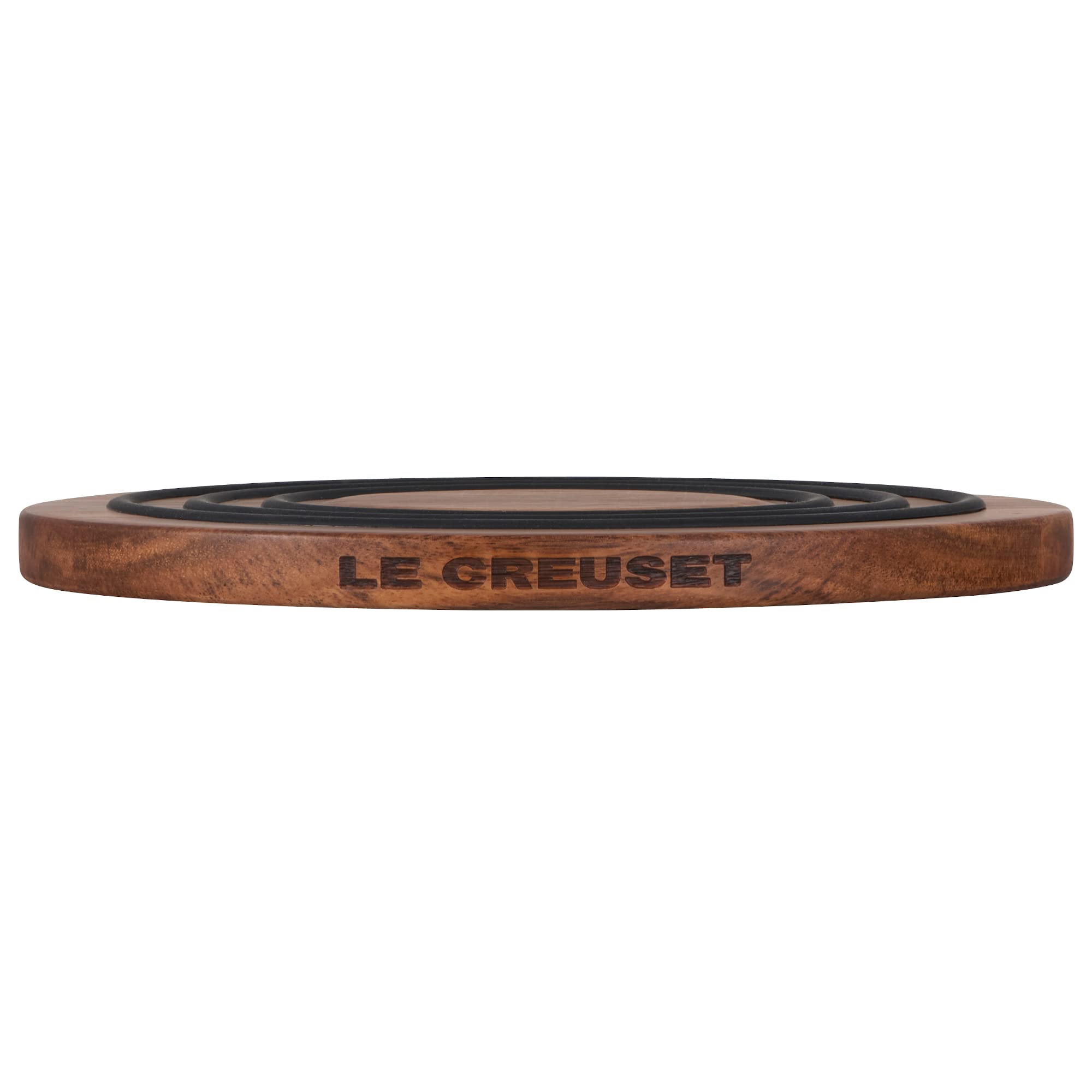 le-creuset-magnetic-wooden-trivet-with-silicone-rings-acacia-wood-8-inch image 4