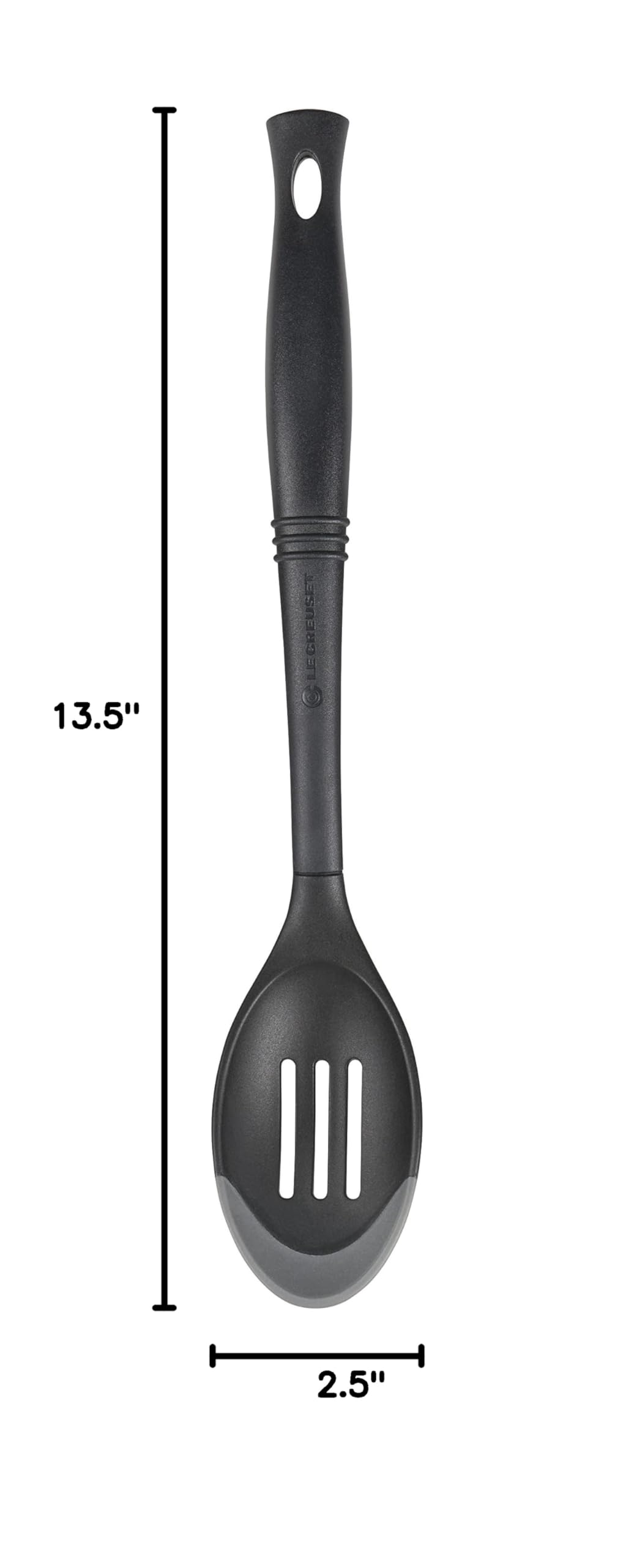 le-creuset-revolution-bi-material-slotted-spoon-13-5-oyster-flexible-silicone-an image 3