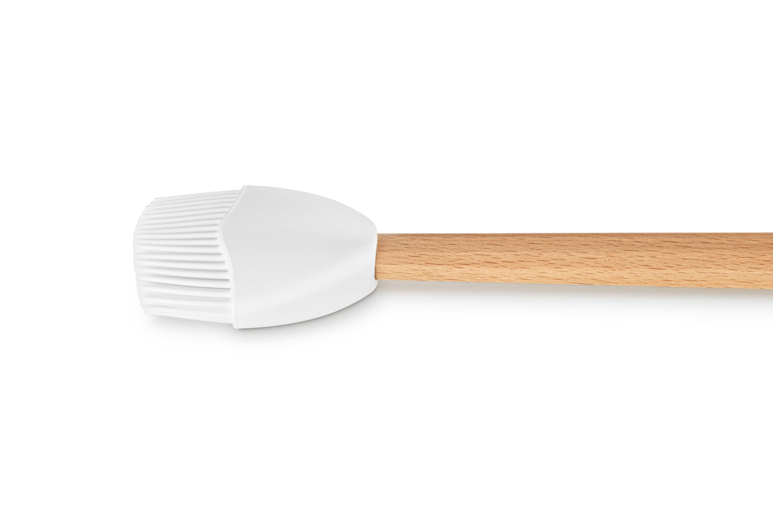 le-creuset-silicone-signature-basting-brush-white-heat-resistant-silicone-with-b image 2