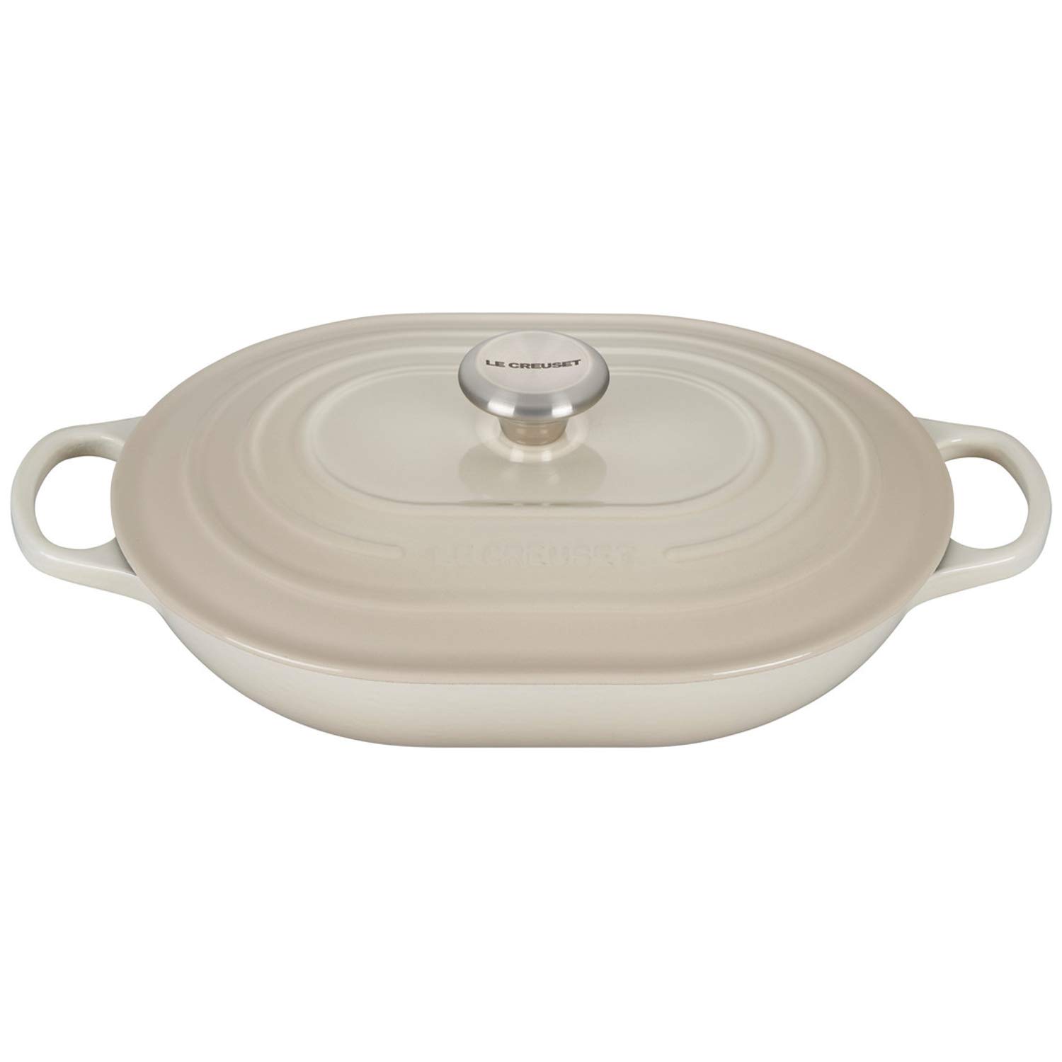 le-creuset-enameled-cast-iron-signature-oval-casserole-with-lid-3-75-quart-merin image 1