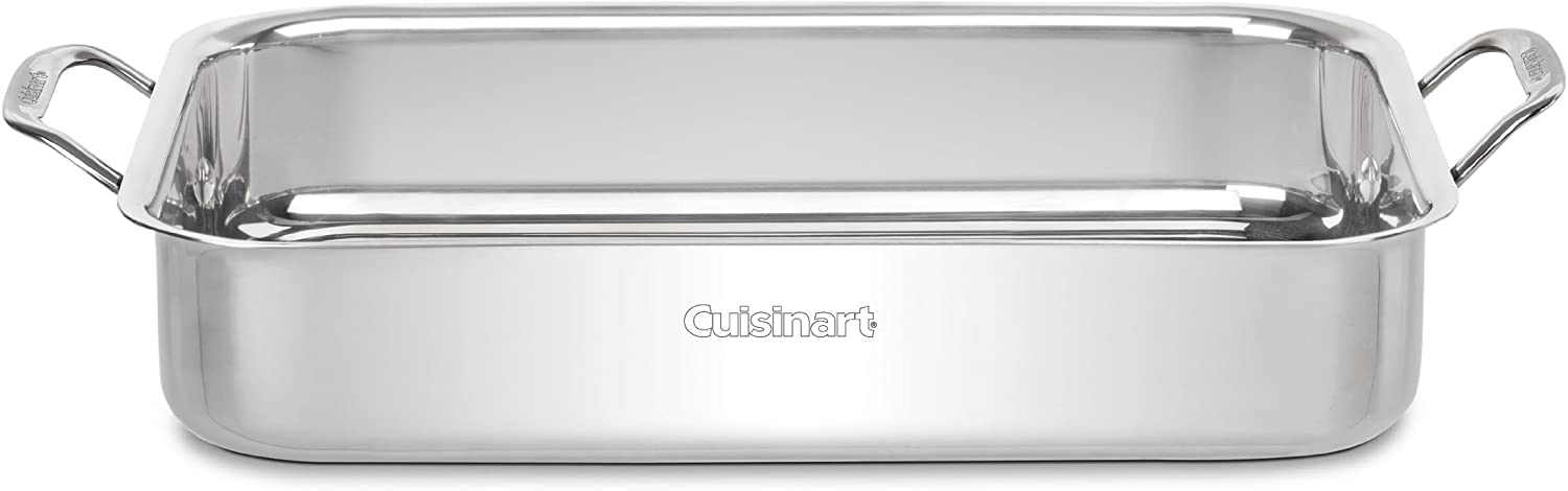 cuisinart-chef-s-classic-14-inch-stainless-steel-lasagna-pan-with-roasting-rack image 3