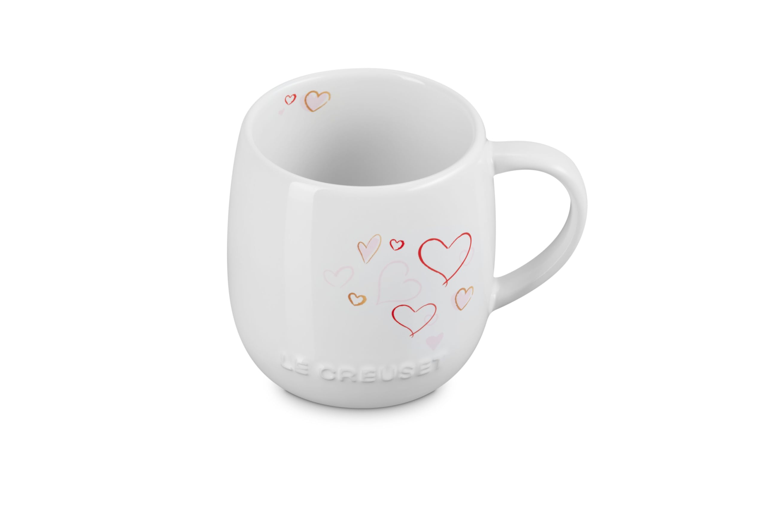 le-creuset-mon-coeur-collection-stoneware-heritage-mug-13oz-white-with-hearts image 2